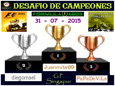 F1 2014 / CTO. DESAFIO CAMPEONES / PODIUM Y RESULTADOS / G.P. SINGAPUR / 31 - 07 -2015   Podium37