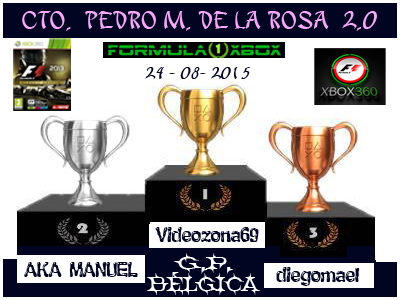 F1 2013 / CTO. PEDRO DE LA ROSA - F1 XBOX / PODIUM Y RESULTADOS / G.P. DE  BÉLGICA / LUNES 23-08-2015.   Podium44