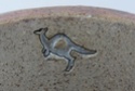Three mice in a hole - possibly Kelso Pottery - Kangaroo mark? Australian? B11