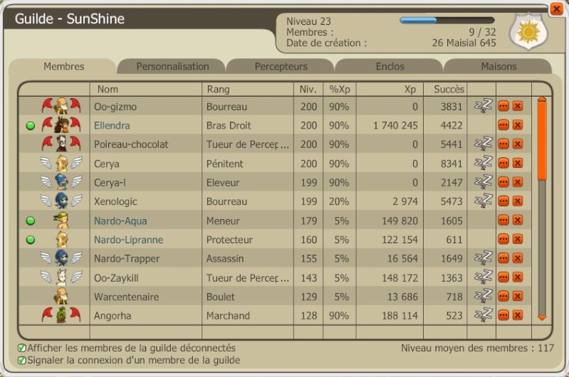 Candidature de la guilde SunShine Guilde10