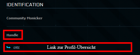 RSI Handle, Monicker und Link zur Profil-Übersicht 311