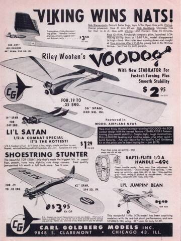 Carl goldberg hot sale models