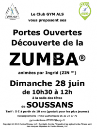 Portes ouvertes "Découverte de la Zumba" le 28 Juin 2015 à Soussans Fe3e7810