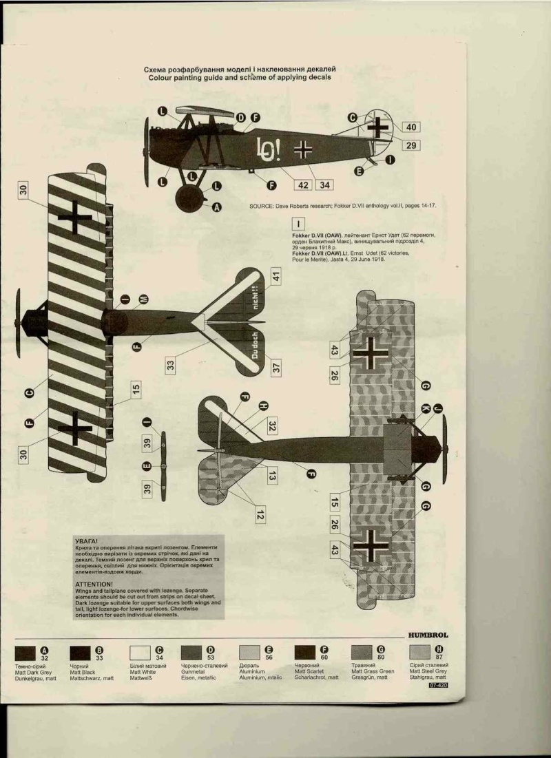 Du Doch Nicht Fokker D.VII (OAW, early) Ernst Udet - kit Roden 420---1/48 - Page 3 Fokker10