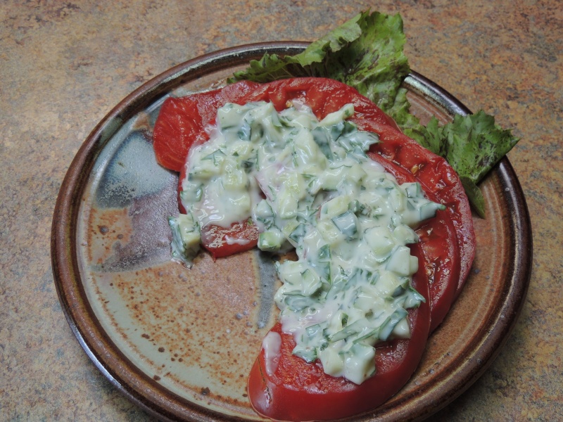 Yogurt sauce for tomatoes Dscn1119