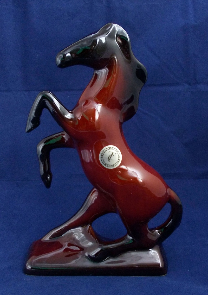 Terra Ceramics rearing horse and vase for gallery Dscn7114
