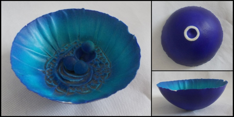 Who made this modern blue sea form bowl?  Wayne Tasker did !! Dscn7124