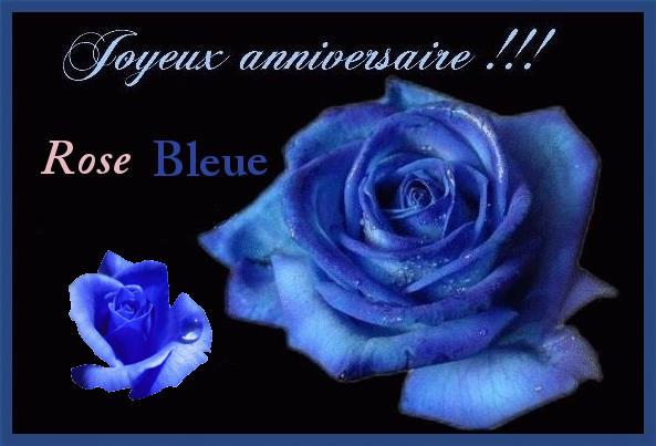 Joyeux Anniversaire Rose Bleue