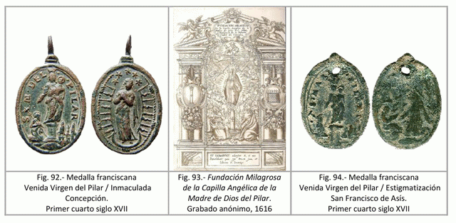 Iconografía de  la VIRGEN DEL  PILAR  en las medallas devocionales Medall10