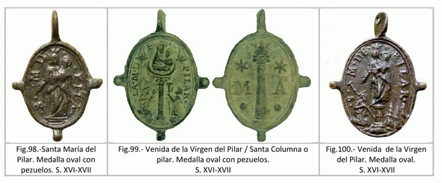 Iconografía de  la VIRGEN DEL  PILAR  en las medallas devocionales S_xvi-10