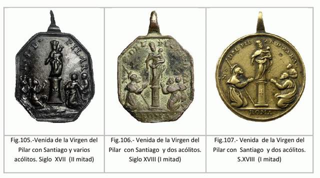 Recopilación medallas Santiago el Mayor. Notas iconográficas Xvii-x10
