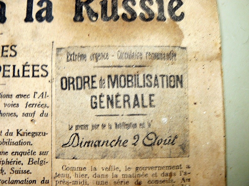 (P) Journal du 02 Août 1914  -- VENDU -- P1200613