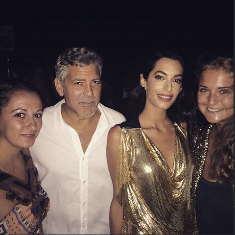 George & Amal Clooney, the Gerbers at the Ibiza launch of their Casamigos tequila August 23, 2015 Aa611