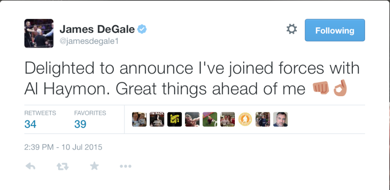 Degale signs with Haymon Screen10