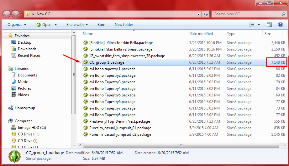 How to merge .package files. Screen21