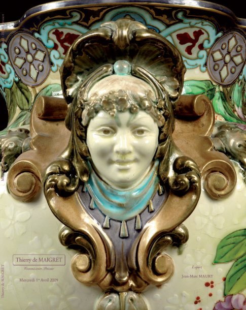 Jardinière  art nouveau  Boch Frères Keramis au décor 244.. Bfx10