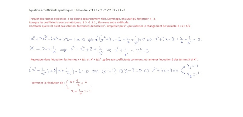 Equation  coefficients symtriques Me150720