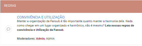 ♦ APRESENTAÇÃO DA FANSUB | O QUE FAZER NO PRIMEIRO ACESSO? Regras10