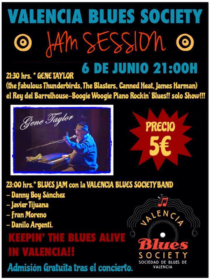 GENE TAYLOR + VALENCIA BLUES SOCIETY JAM SESSION Sábado, 6 de junio-Una cosa rara en Valencia Gene10