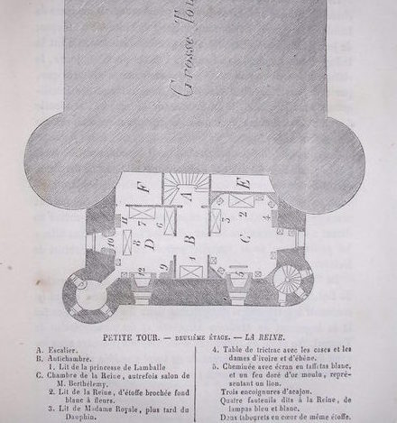 Temple - La famille royale à la prison du Temple : plans et aménagements Tour_d11