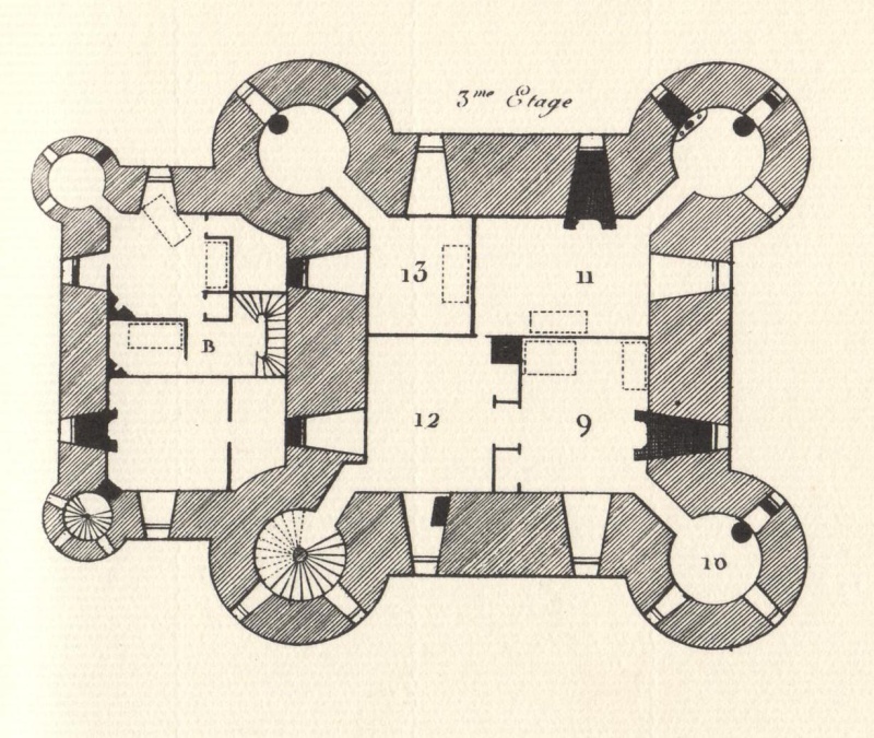 Temple - La famille royale à la prison du Temple : plans et aménagements Tour_d15