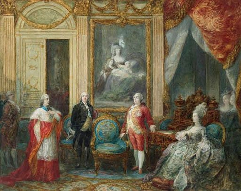 Le roi, la reine, le cardinal et le portrait, par Joseph Navlet Zb10