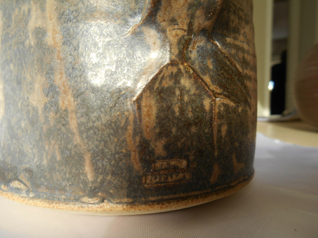 Impressed mark on Large Coffee Pot - probably Hayle Pottery Dscn7717