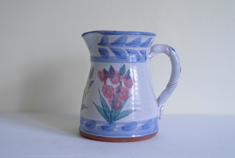 Tin glazed floral Jug with Flower Mark - Jo Lord  Sam_8010