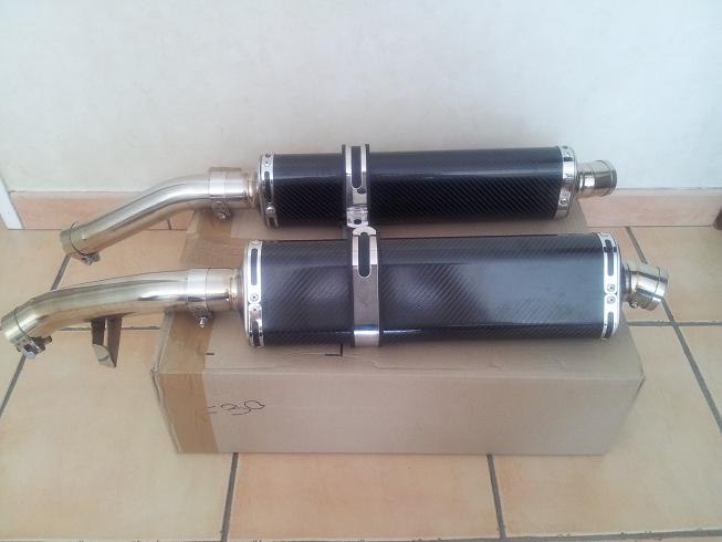 VDS: Echappement Triovale 420mm Carbone Delkevic fjr 06-14 Echapp10
