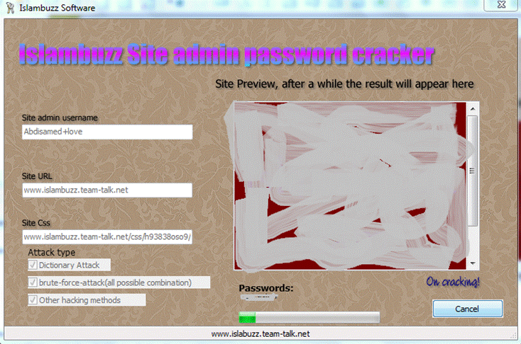 Islambuzz Site Admin Password Cracker Image013