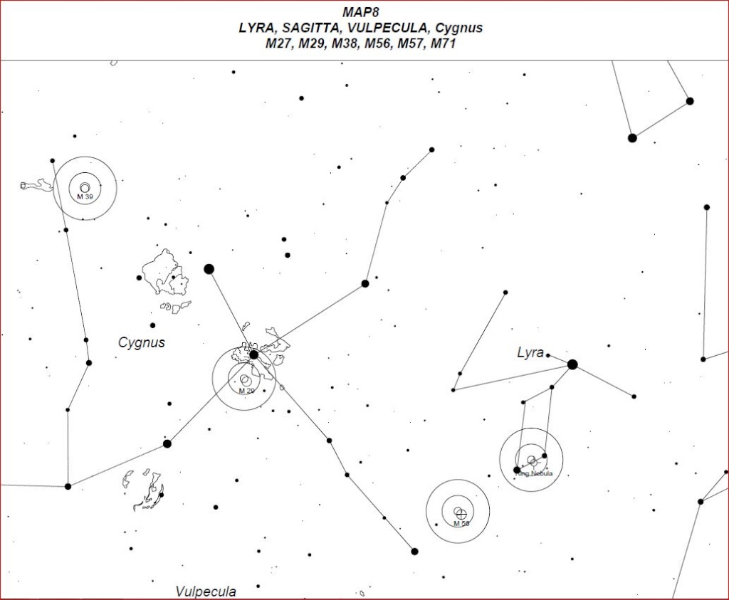 Cartes - Constellations Objets de Messier Messie10