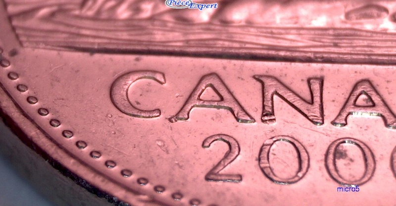 2000 - Éclat de Coin sur A de CANADA (Die Chip on first A) 5_cen164