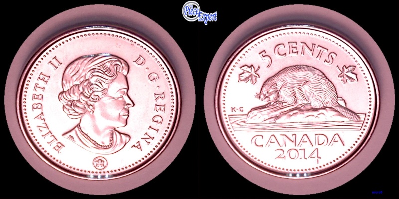 2014 - Coin Détérioré, Éclat de coin, Logo &  sur II (Deteriorated Die, Die Chip) 5_cent82