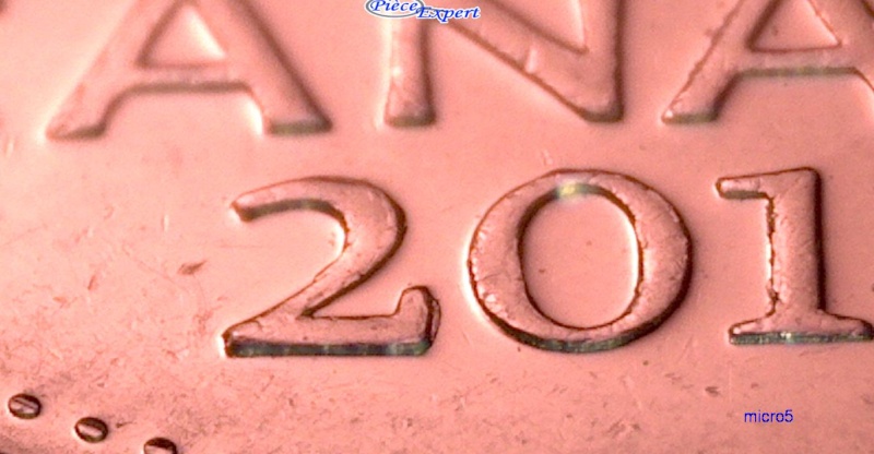 2012 - Éclat de Coin, sur le "2" et "A" de canadA (Die Chip) Cpe_i178