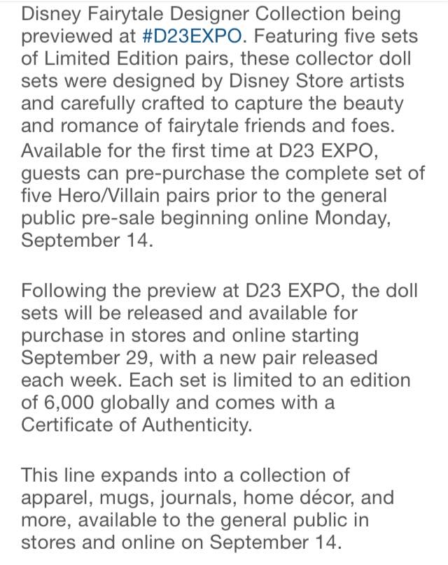 Disney Fairytale Designer Collection (depuis 2013) - Page 36 11207310