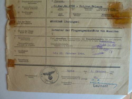 Des documents témoignages de la mobilisation de 1940 et de l'Occupation Auswei13