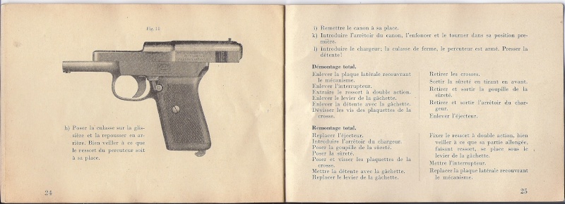 Manuel Mauser 1910 en calibre 7.65 / 6.35 Mauser22