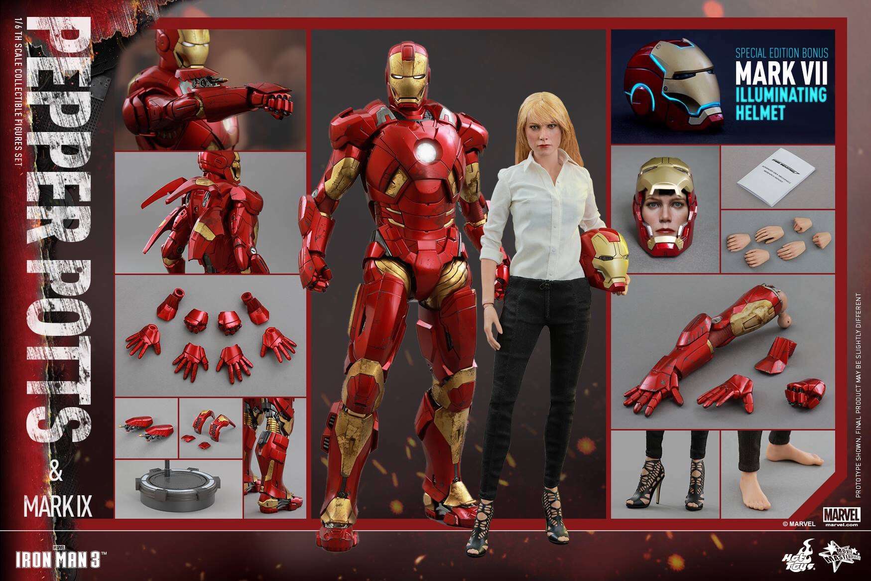 IRON MAN 3 - PEPPER POTTS + MARK IX (MMS310-311) Image33