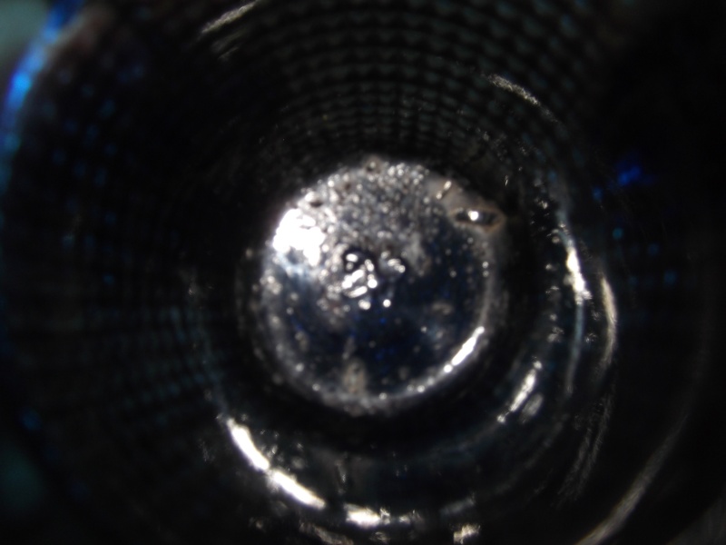 old cobalt blue knurled drinking glass Dscf5512
