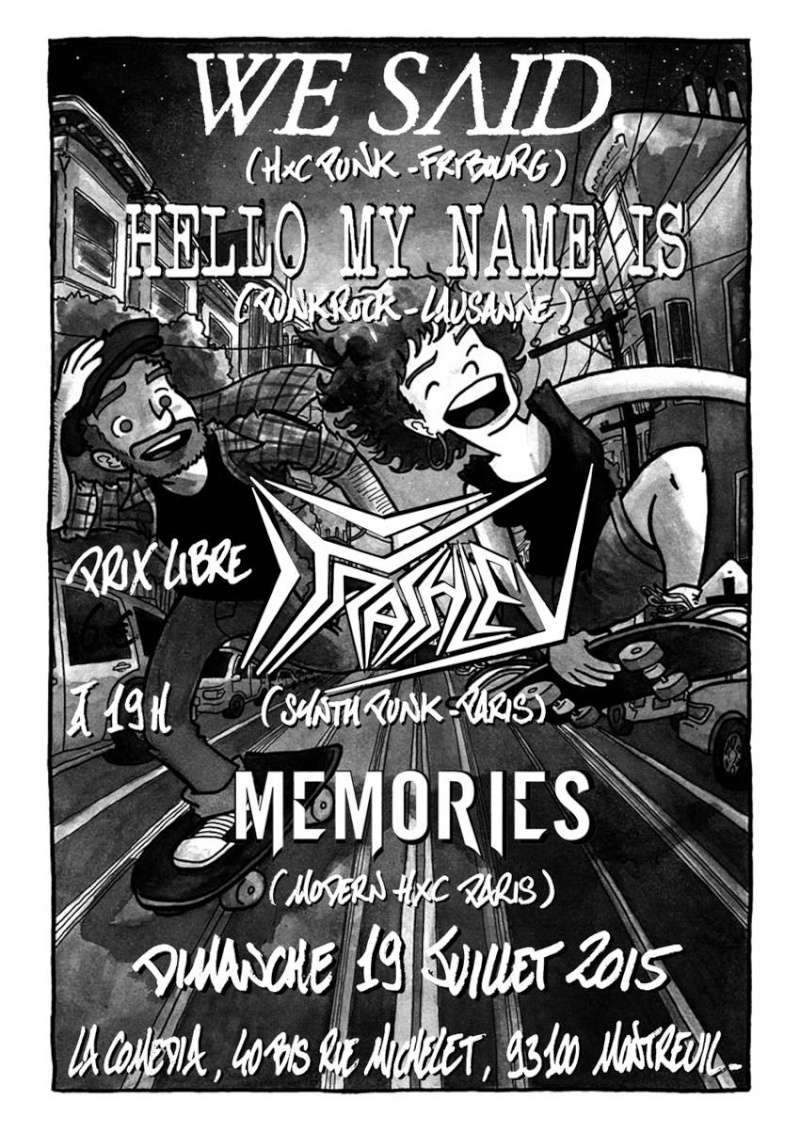 [19/07/Paris] WE SAID + HELLO MY NAME IS + MEMORIES + TRASHL Flyer12