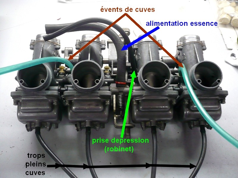 robinet d essence pour Z1000 A2 a depression Tuyaux10