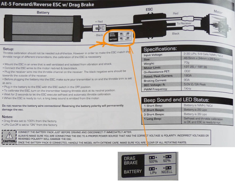 Découvrir les Variateurs ESC, étancher et optimiser le refroidissement de votre variateur d'origine et programmer son vario AE-2 et AE-5 pour SCX10 et tout scale Trial Ae5-pr10