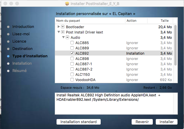 Yosemite sur Intel Core i5 via Clef USB OS X (sous Windows ) 210