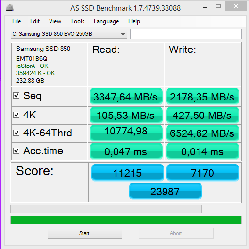 présentation du Samsung SSD 850 EVO  250 go 2.5 pouces Screen17