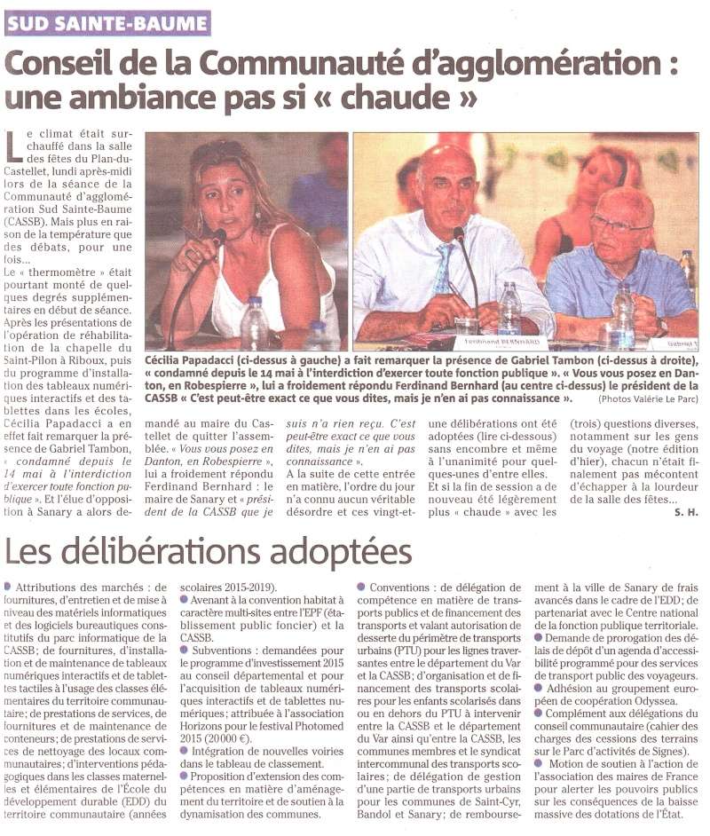 CASSB du 06/07/2015 compte rendu du VAR-MATIN du 08/07/2015 Cassb_10