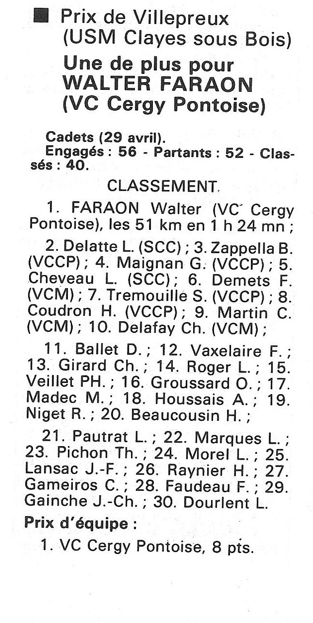 Coureurs et Clubs de février 1984 à décembre 1989 - Page 4 Faraon11