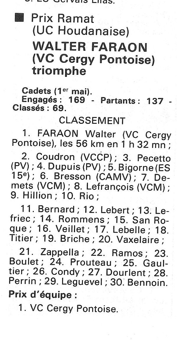 Coureurs et Clubs de février 1984 à décembre 1989 - Page 4 Faraon12