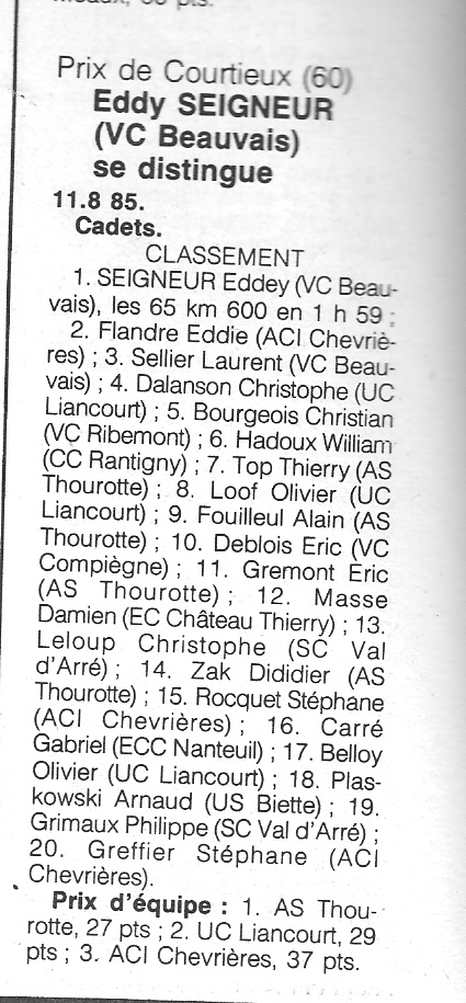 Coureurs et Clubs de février 1984 à décembre 1989 - Page 4 Seigne10