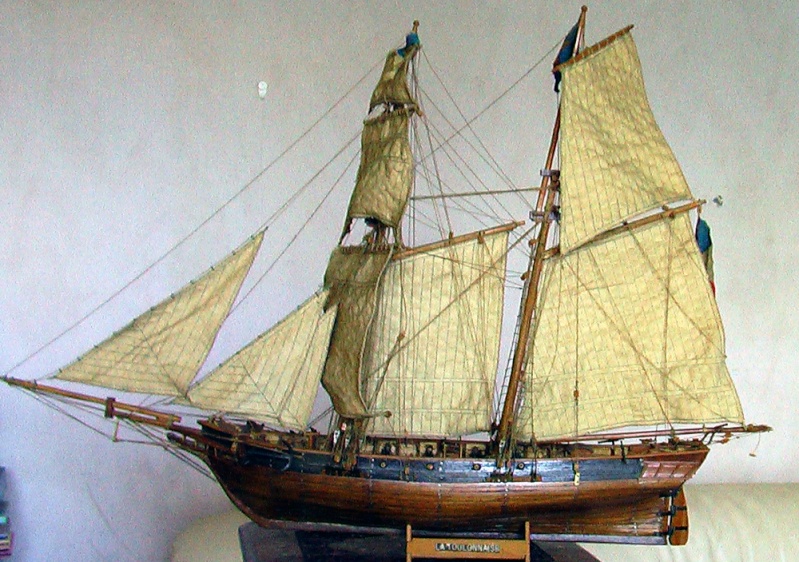 LA TOULONNAISE, goelette de 1823 au 1/75 par parellum, sous voiles, et photos Musée de la Marine Imga0017