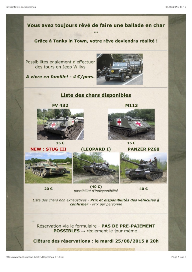 Tank in town 2015, Mons, 28,29 et 30août 2015 Tanksi10
